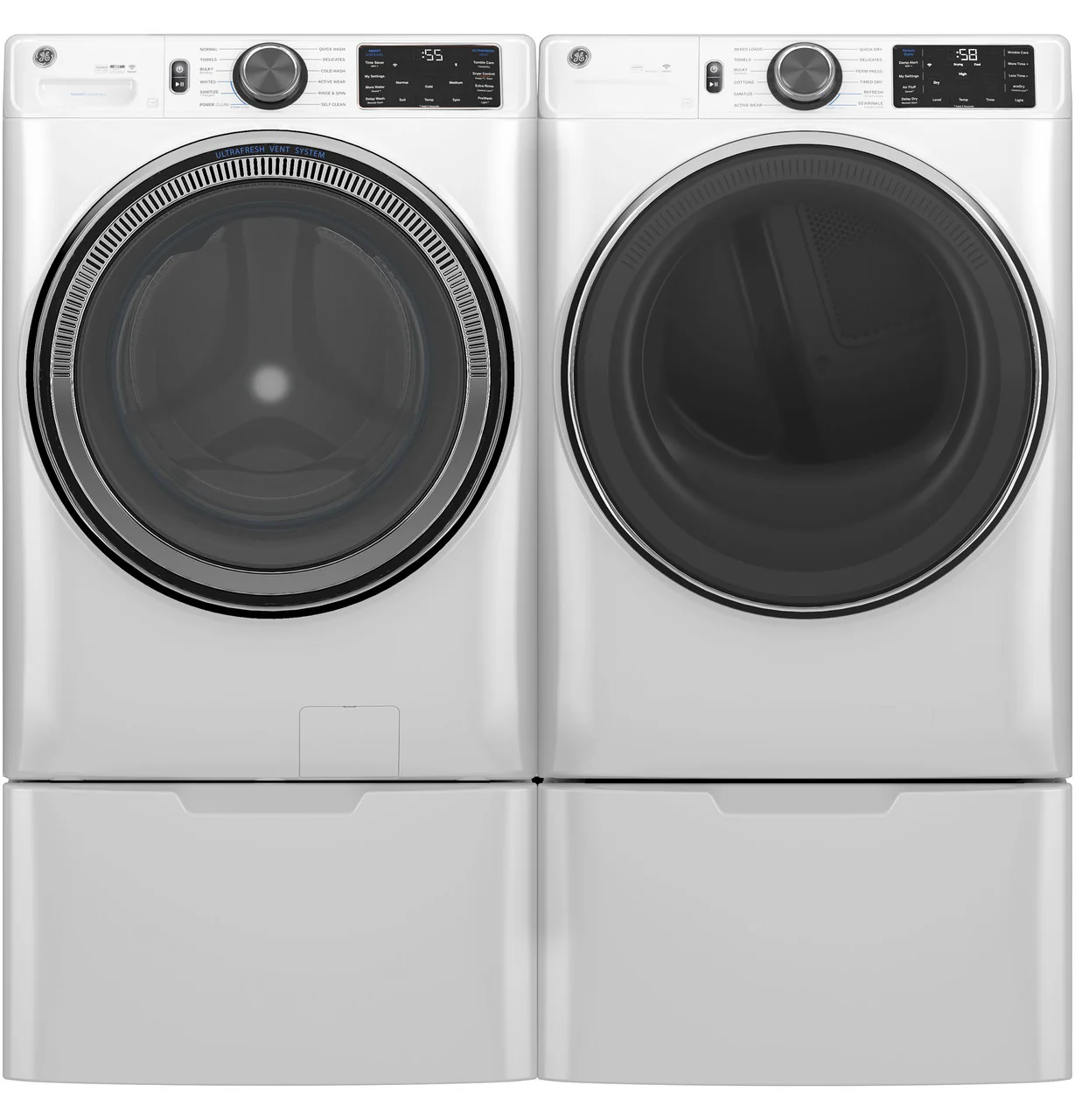 GE UltraFresh Vent System 5.0-cu ft Stackable Steam Cycle Front-Load Washer, White, ENERGY STAR (GFW655SSVWW) - Image 6