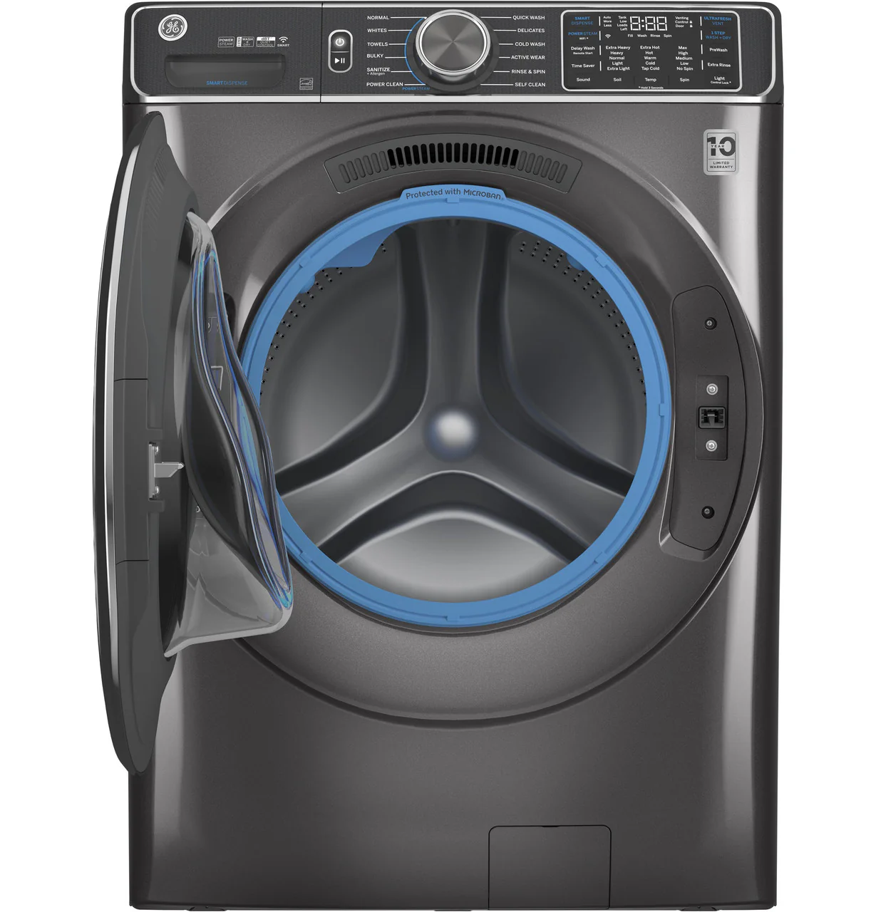 GE UltraFresh Vent System 5-cu ft Stackable Steam Cycle Front-Load Washer (White) ENERGY STAR - Image 2