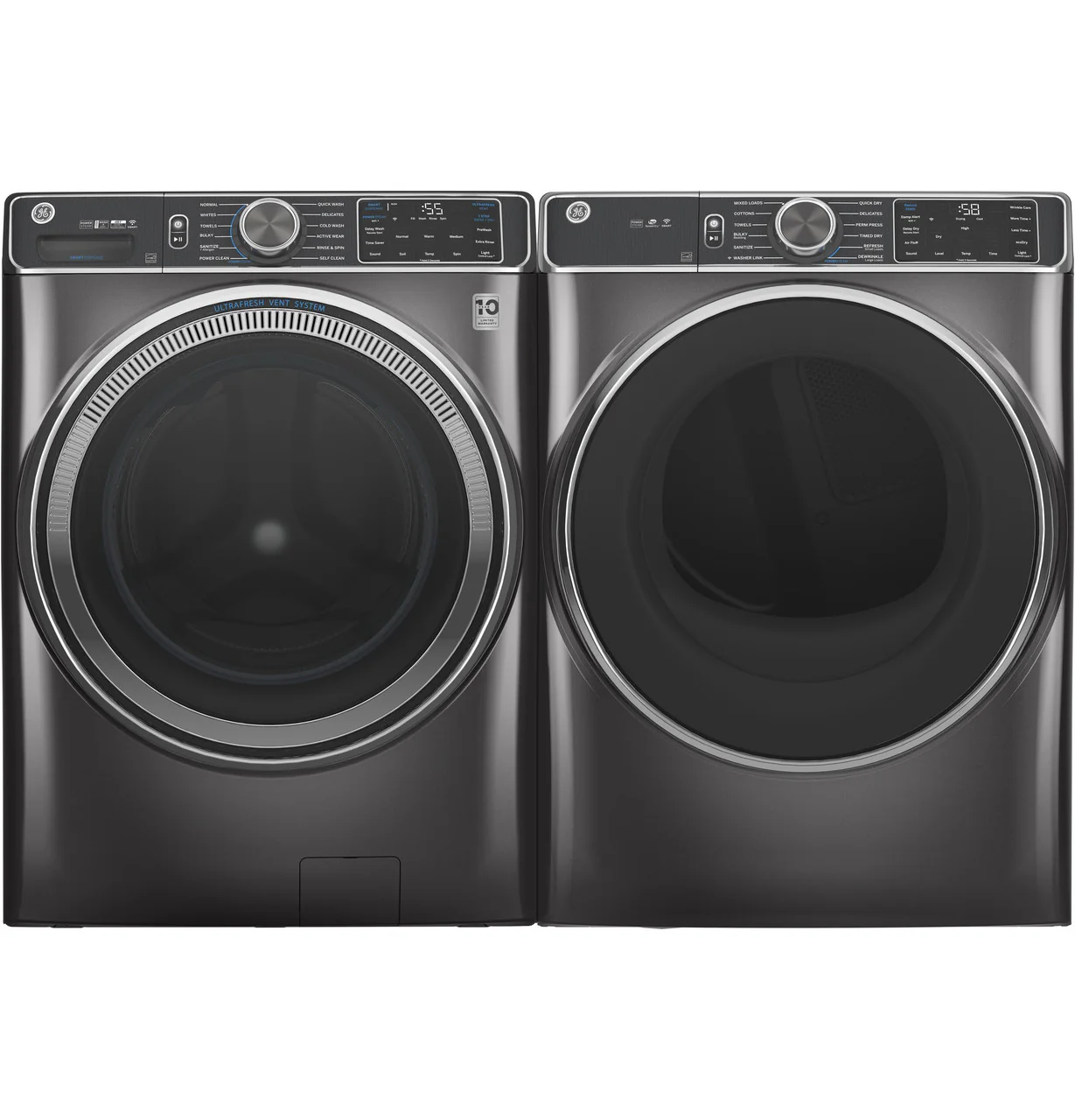 GE UltraFresh Vent System 5-cu ft Stackable Steam Cycle Front-Load Washer (White) ENERGY STAR - Image 6