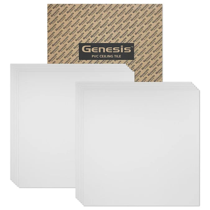 Genesis 2-ft x 2-ft Border Fill White PVC Drop Ceiling Tile (1-Pack, 4-sq ft / Case) - Image 2