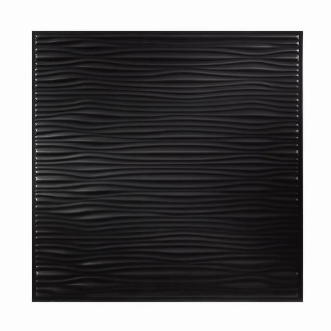 Genesis 2-ft x 2-ft Drifts Black PVC Drop Ceiling Tile (1-Pack, 4-sq ft / Case)