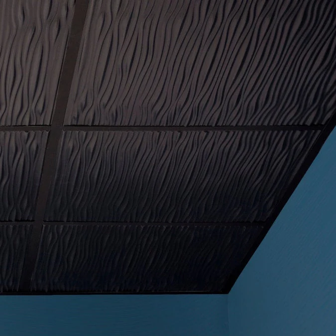 Genesis 2-ft x 2-ft Drifts Black PVC Drop Ceiling Tile (1-Pack, 4-sq ft / Case) - Image 5