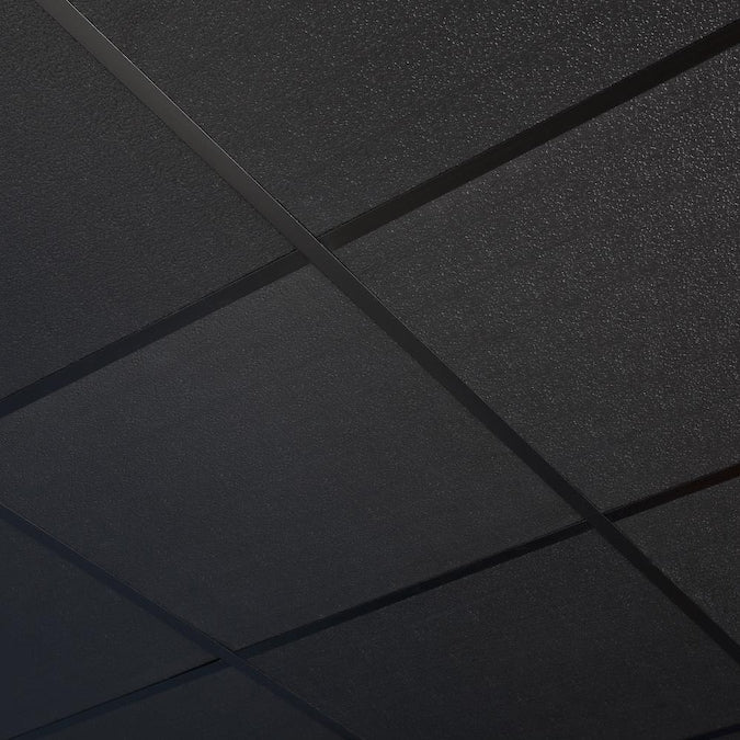 Genesis 2-ft x 2-ft Stucco Pro Black PVC Drop Ceiling Tile (1-Pack, 4-sq ft / Case) - Image 5
