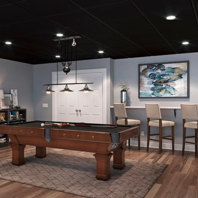 Genesis 2-ft x 2-ft Stucco Pro Revealed Edge Black PVC Drop Ceiling Tile (1-Pack, 4-sq ft / Case) - Image 6