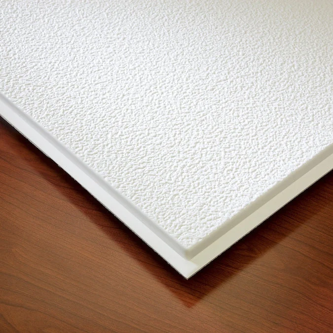 Genesis 2-ft x 2-ft Stucco Pro Revealed Edge White PVC Drop Ceiling Tile (1-Pack, 4-sq ft / Case) - Image 5