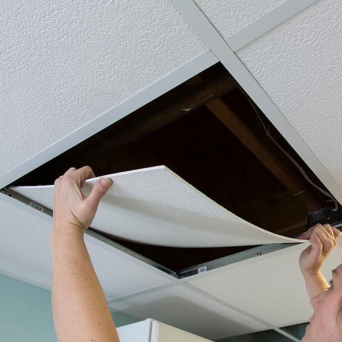 Genesis 2-ft x 2-ft Stucco Pro White PVC Drop Ceiling Tile (1-Pack, 4-sq ft / Case) - Image 11
