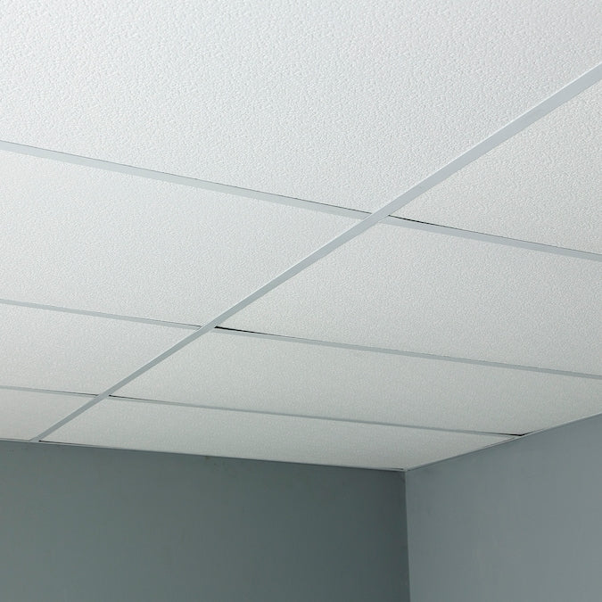 Genesis 4-ft x 2-ft Stucco Pro White PVC Drop Ceiling Tile (1-Pack, 8-sq ft / Case) - Image 5