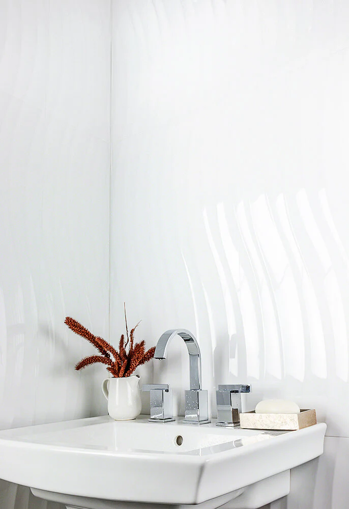 Gentle Waves White 12x36 Polished Ceramic Wall Tile - Image 9