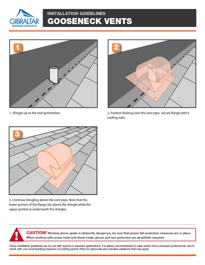 Gibraltar Building Products 10-in x 8.5-in Galvanized Steel Vent and Pipe Flashing, Gooseneck Roof Vent - Image 7