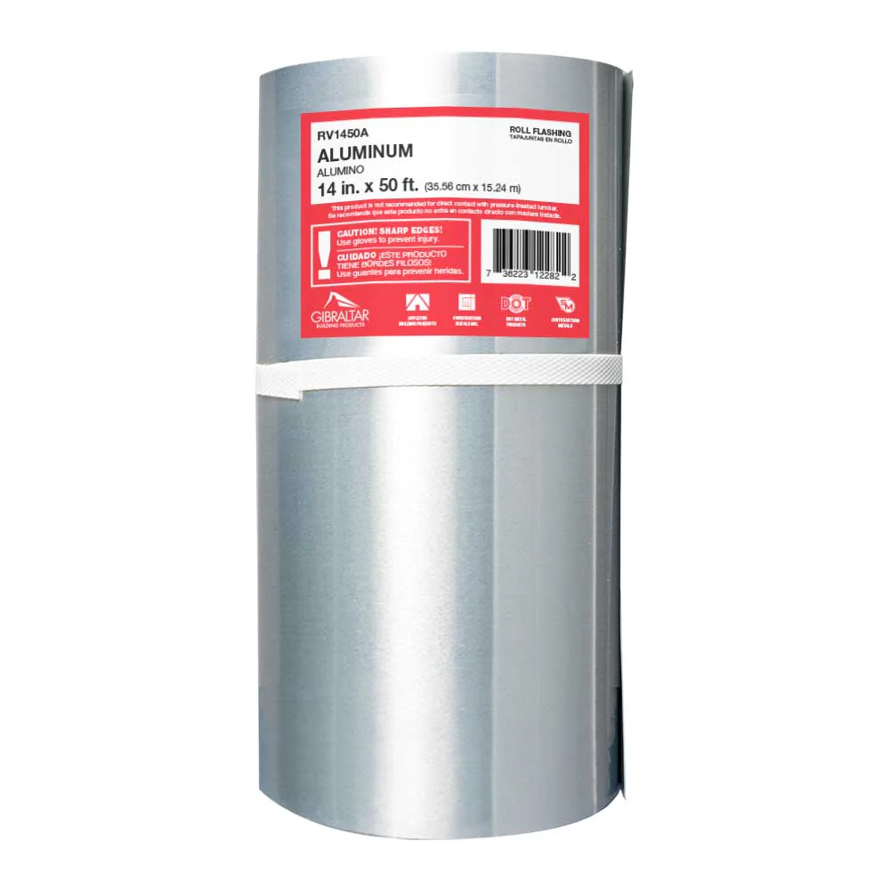 Gibraltar Building Products 14-in x 50-ft Silver Aluminum Roll Flashing RV1450A