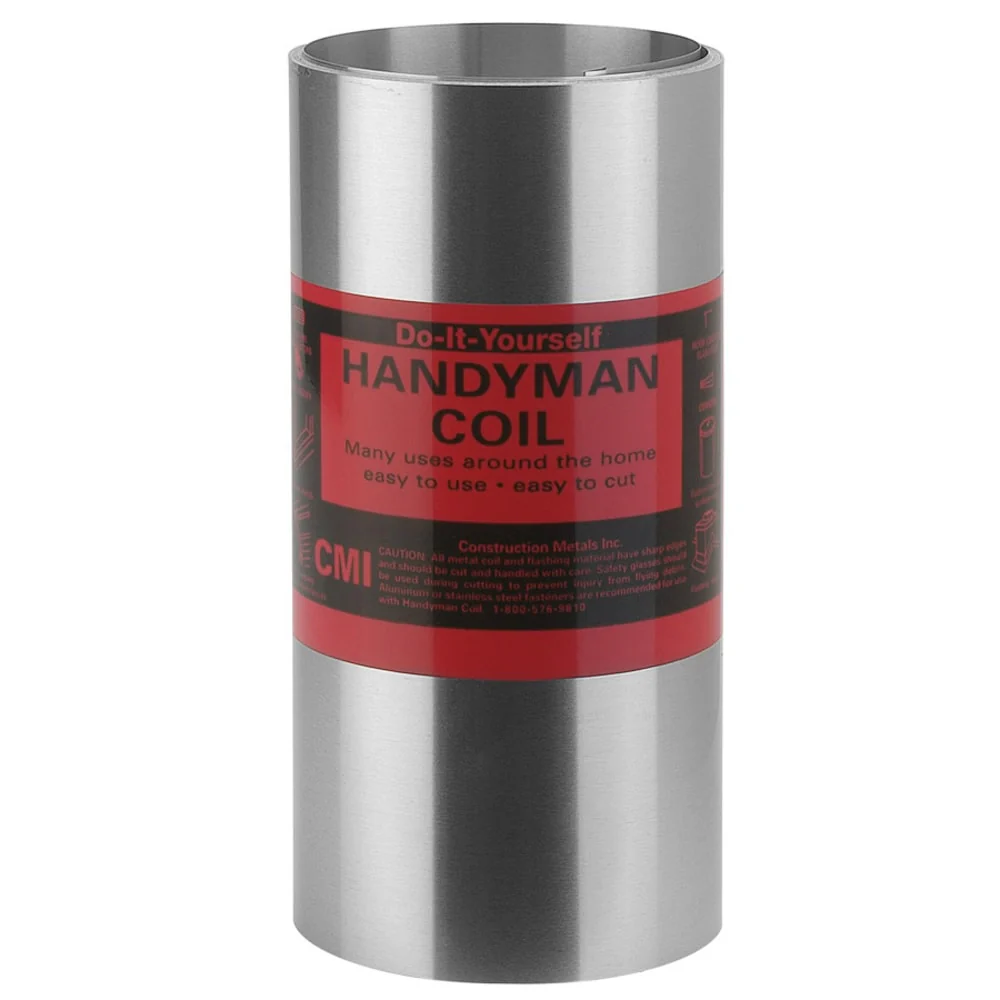 Gibraltar Building Products 8-in x 25-ft Aluminum Roll Flashing, Silver, 0.011-in Thick