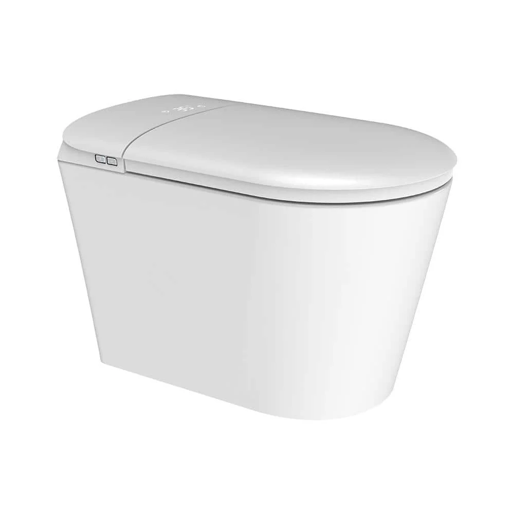 GIVING TREE Smart Toilet Bidet with 1.32 GPF Built-In Water Tank and Warm Air Dryer