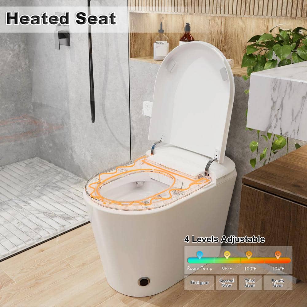 GIVING TREE Smart Toilet Bidet with 1.32 GPF Built-In Water Tank and Warm Air Dryer - Image 8