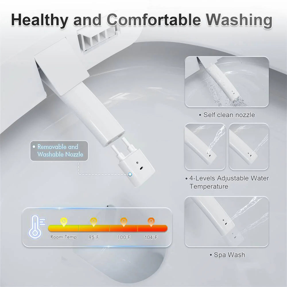 GIVING TREE Smart Toilet Bidet with Auto Flush, Voice Control & Heated Seat - Image 10