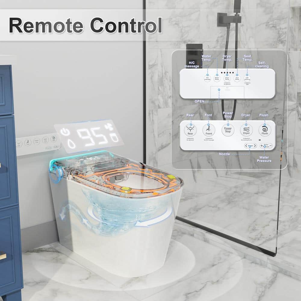 GIVING TREE Smart Toilet Bidet with Warm Air Dryer & Multi-Mode Cleaning - Image 4