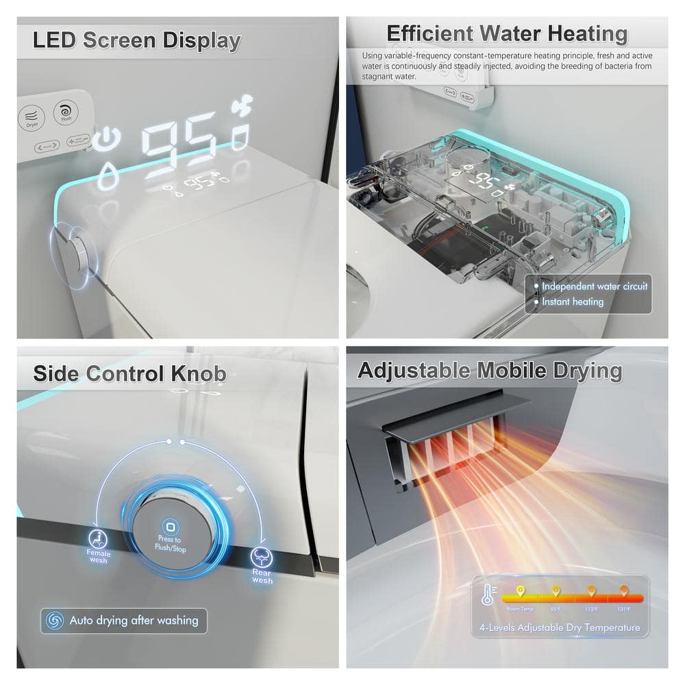 GIVING TREE Smart Toilet Bidet with Warm Air Dryer & Multi-Mode Cleaning - Image 7