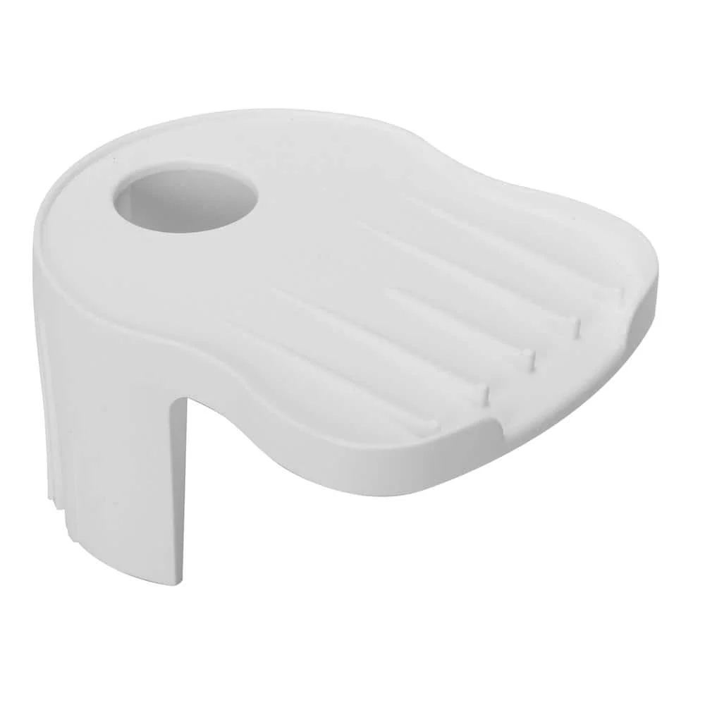 Glacier Bay 24.1 in White Laundry & Utility Sink Work Center with Chrome Faucet - Image 8