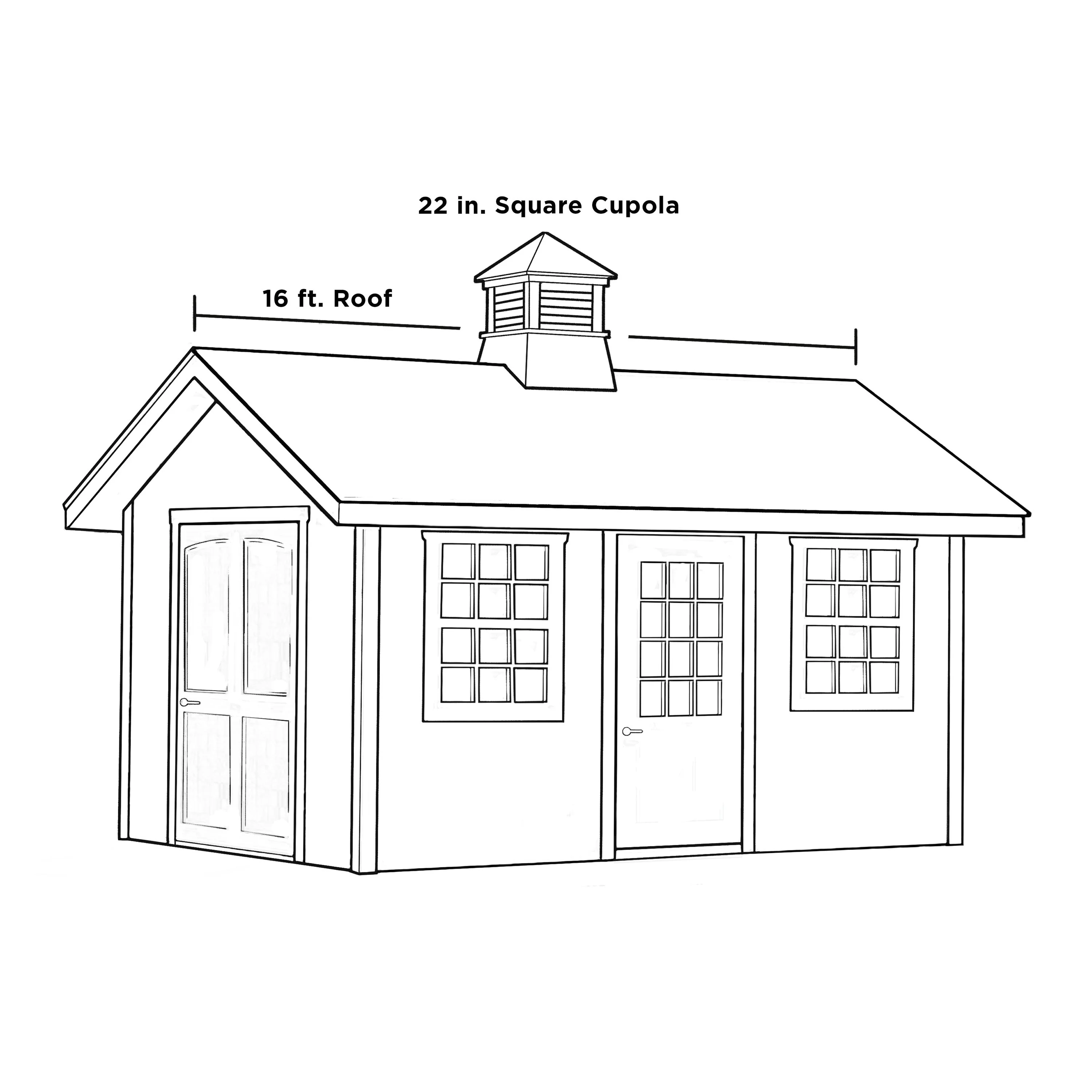 Good Directions Cornwall 22-in x 27-in White Vinyl Cupola with 24-Gauge Copper Hip Roof - Image 7