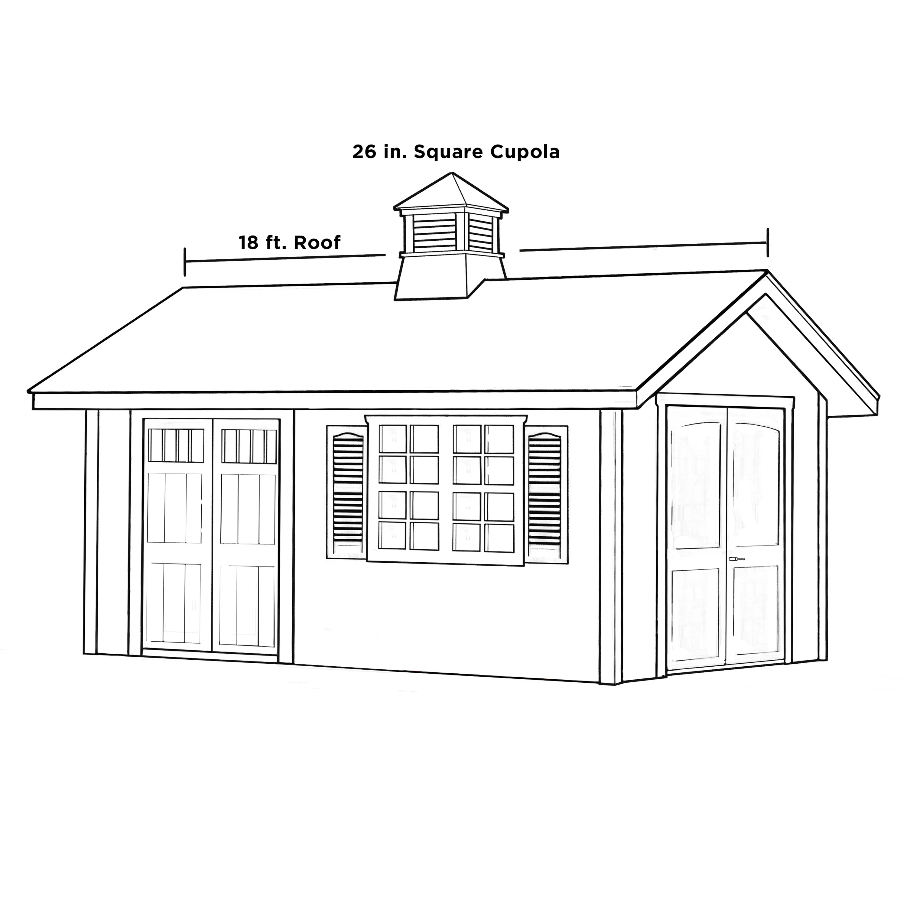 Good Directions Cornwall 26-in x 32-in White Vinyl Cupola with 24-Gauge Copper Hip Roof - Image 7