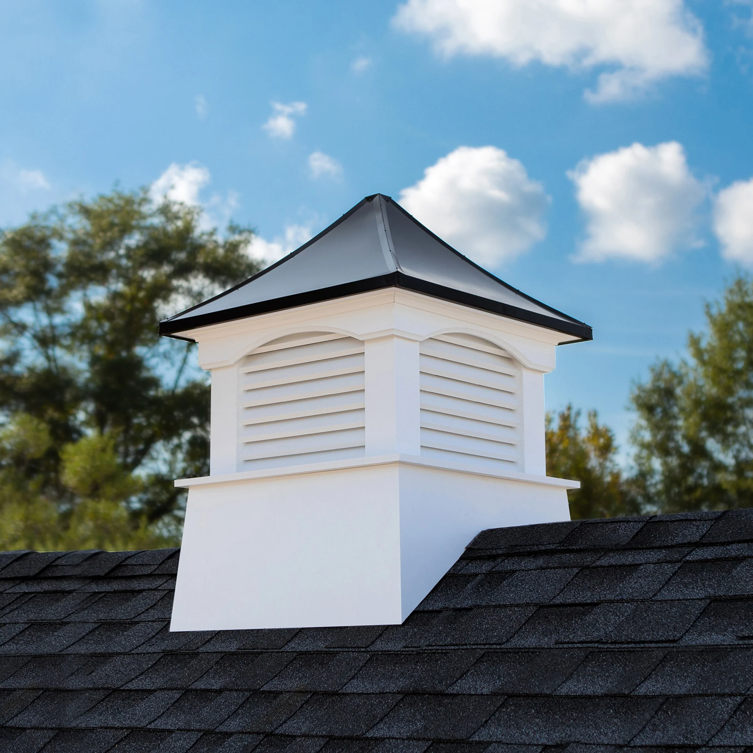 Good Directions Coventry 42-in x 57-in Black Vinyl Cupola with Aluminum Pagoda Roof - Image 2