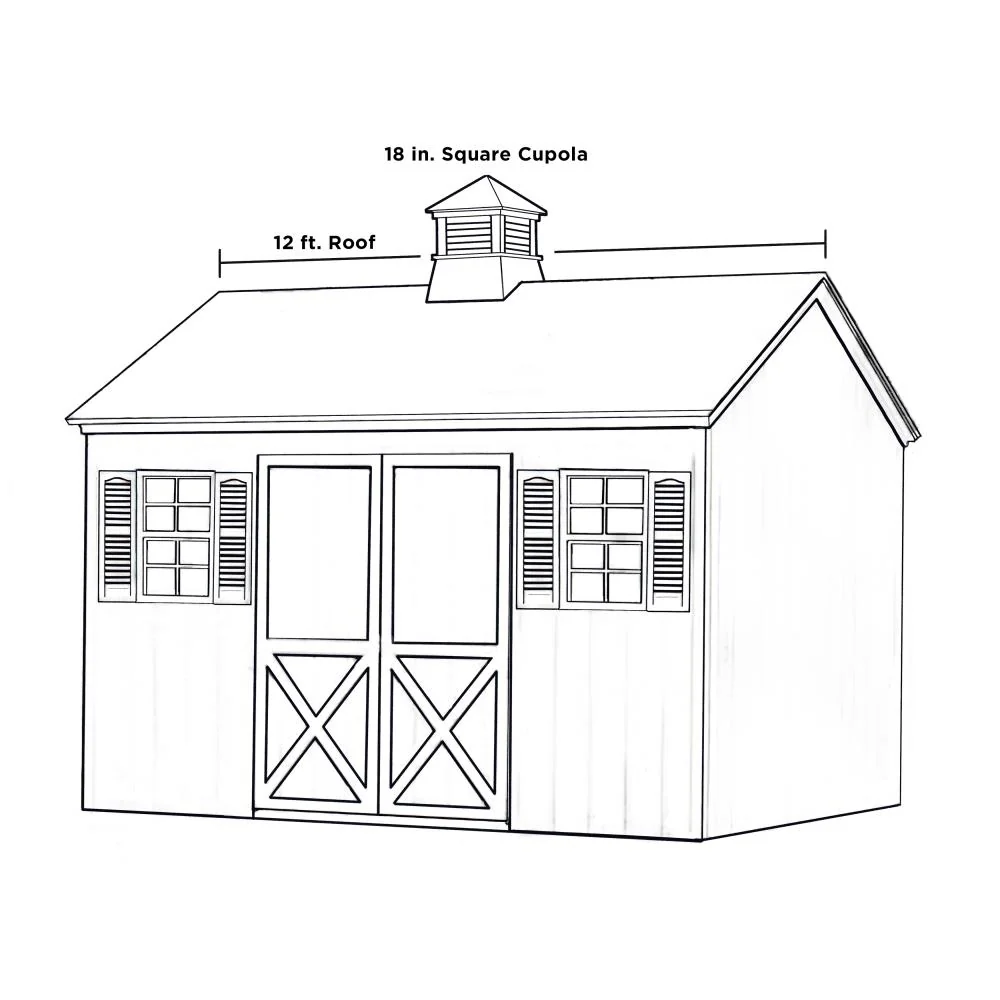 Good Directions Coventry Cupola with Copper Rooster Weathervane, 18-in x 22-in White Vinyl Cupola with 24-Gauge Copper Roof - Image 8