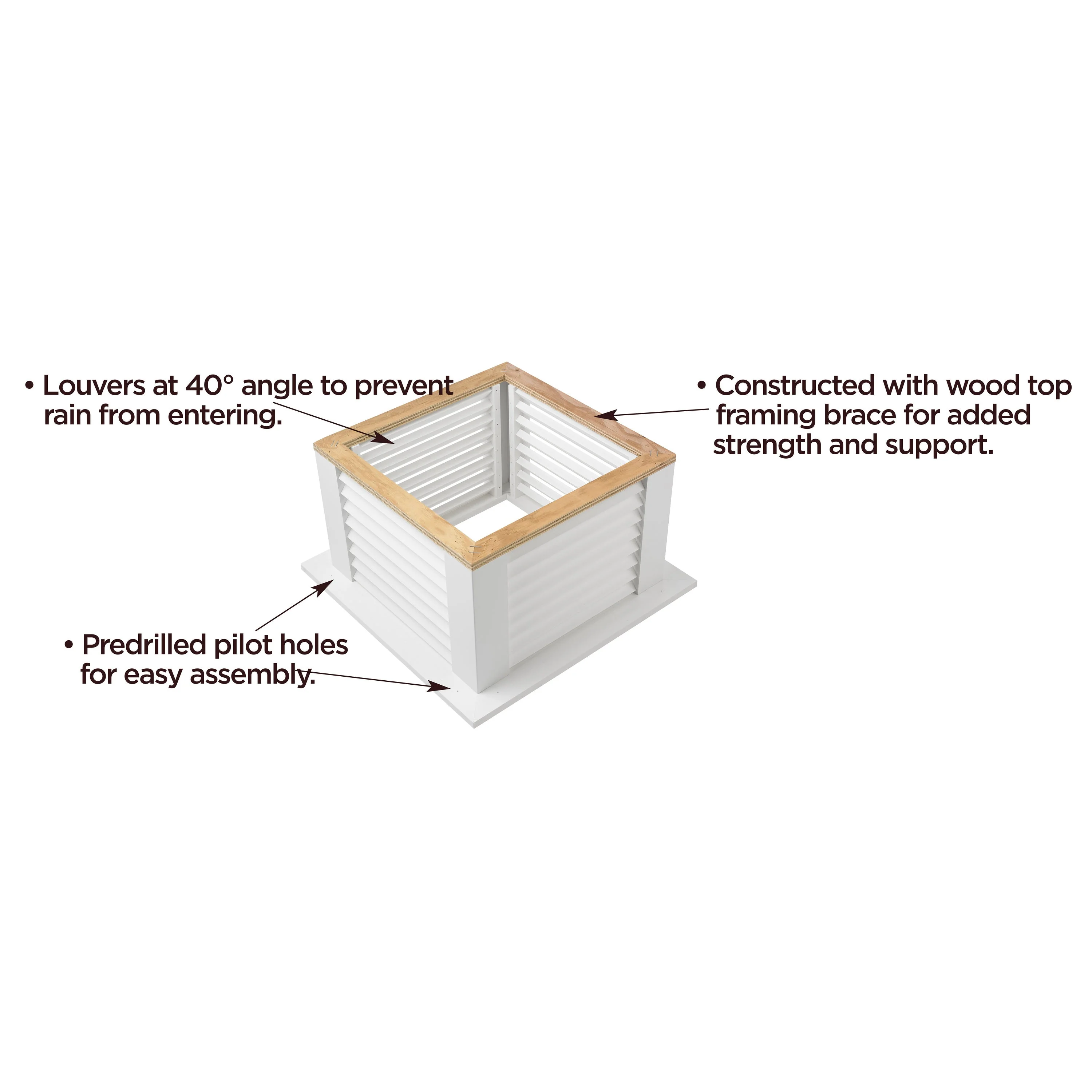 Good Directions Cupola 22-in x 29-in White/Black Vinyl Cupola with Black Aluminum Pagoda Roof - Image 3
