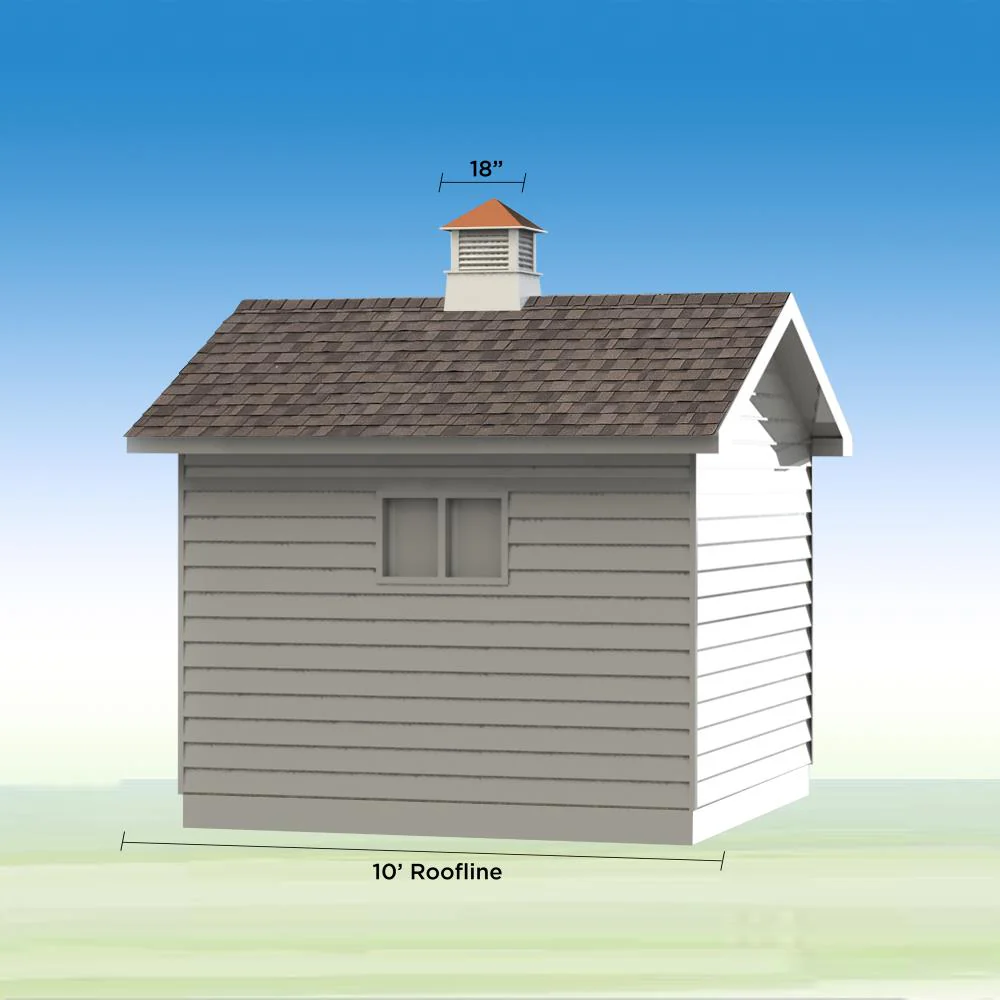 Good Directions Newtown 18-in x 22-in White Vinyl Louvered Cupola with Wood Hip Roof - Image 5