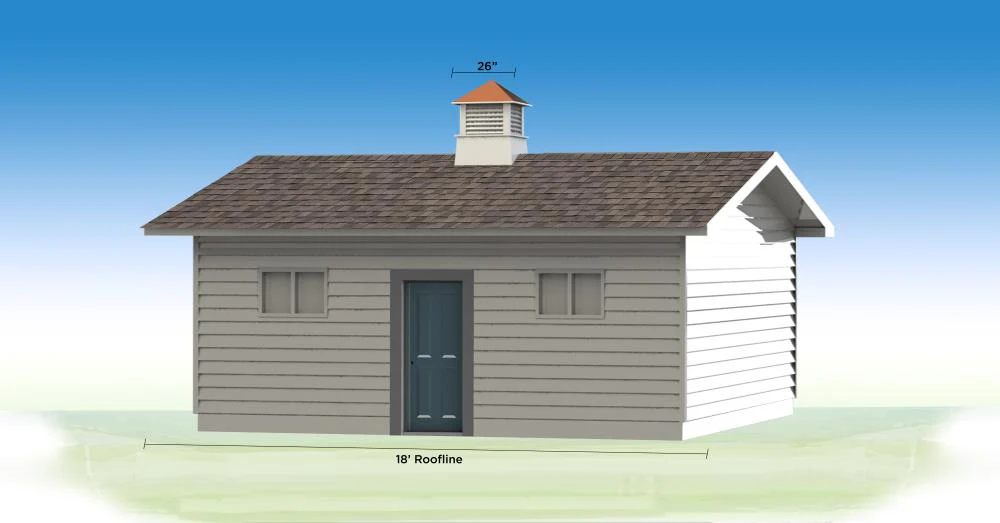 Good Directions Newtown 26-in x 32-in White Vinyl Cupola with Wood Roof - Image 5