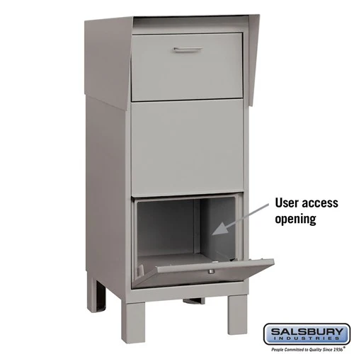 Gray Courier Box with Secure Locking Mechanism - Image 3