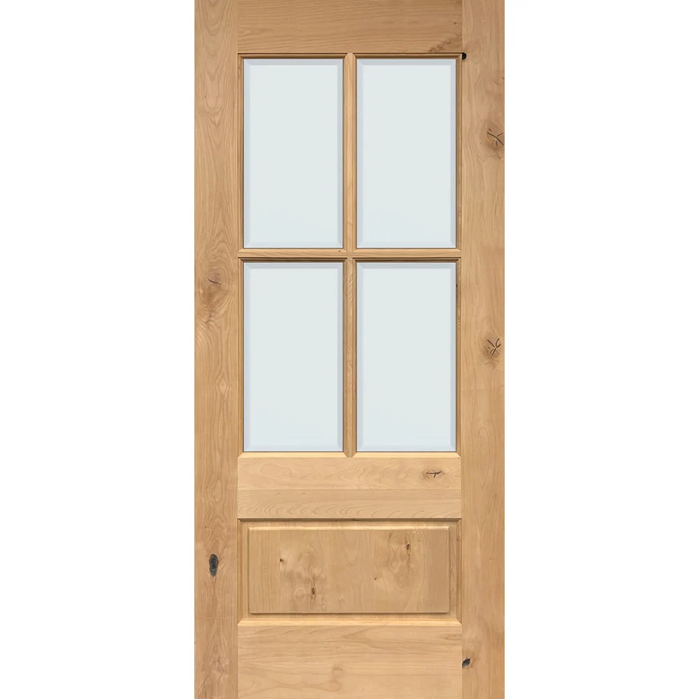Greatview Doors 32-in x 79-in Knotty Alder 3/4 Lite Unfinished Front Door