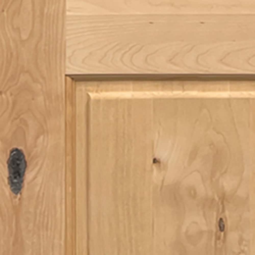 Greatview Doors Knotty Alder Prehung Double Door 72x80 Wood with Clear Glass - Image 4