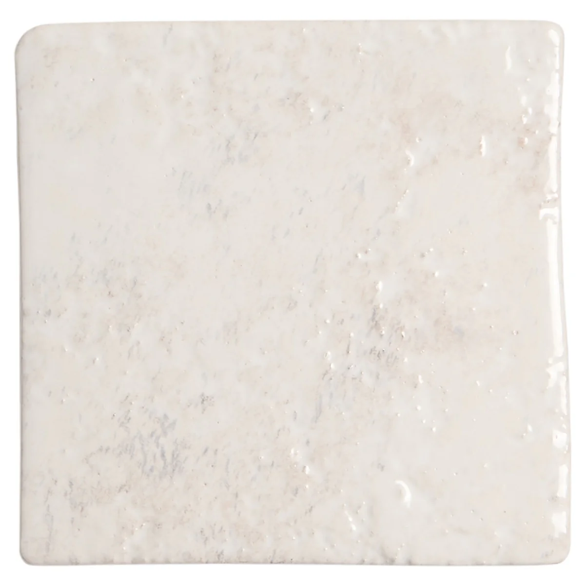 Greta Seashell White 5x5 Glossy Textured Porcelain Tile by Lux Tile - Image 5