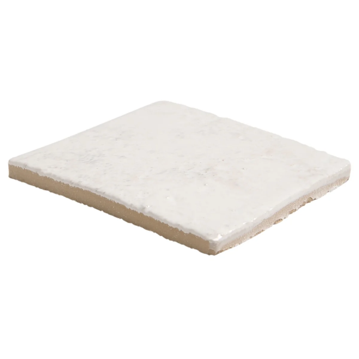 Greta Seashell White 5x5 Glossy Textured Porcelain Tile by Lux Tile - Image 6