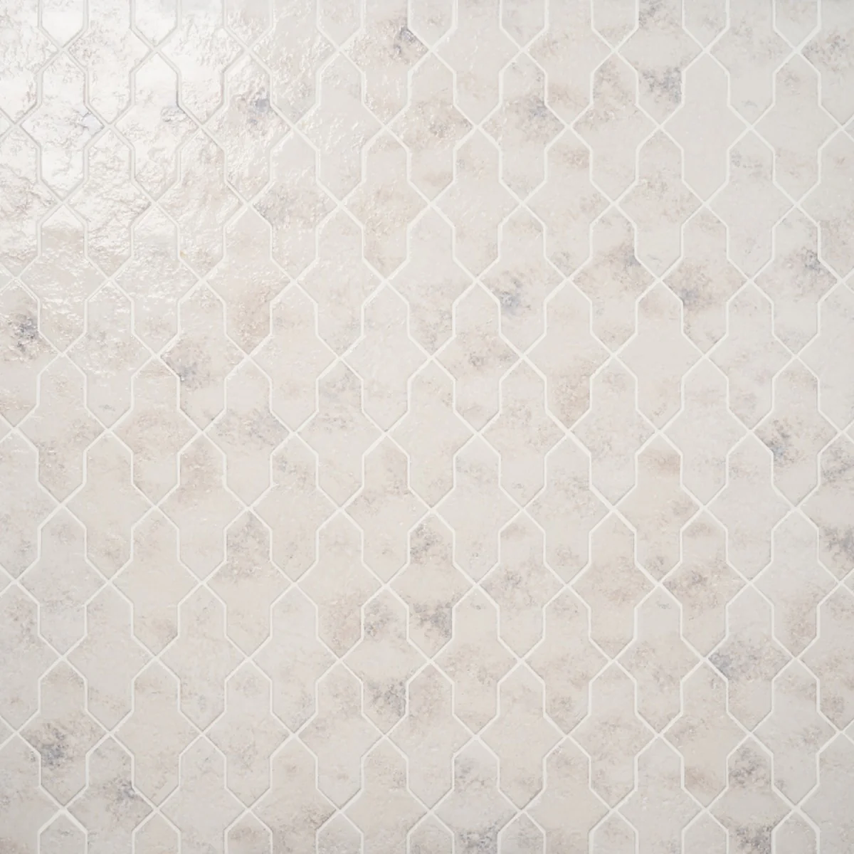 Greta Cruz Seashell White 5x8 Glossy Textured Porcelain Tile - Image 2