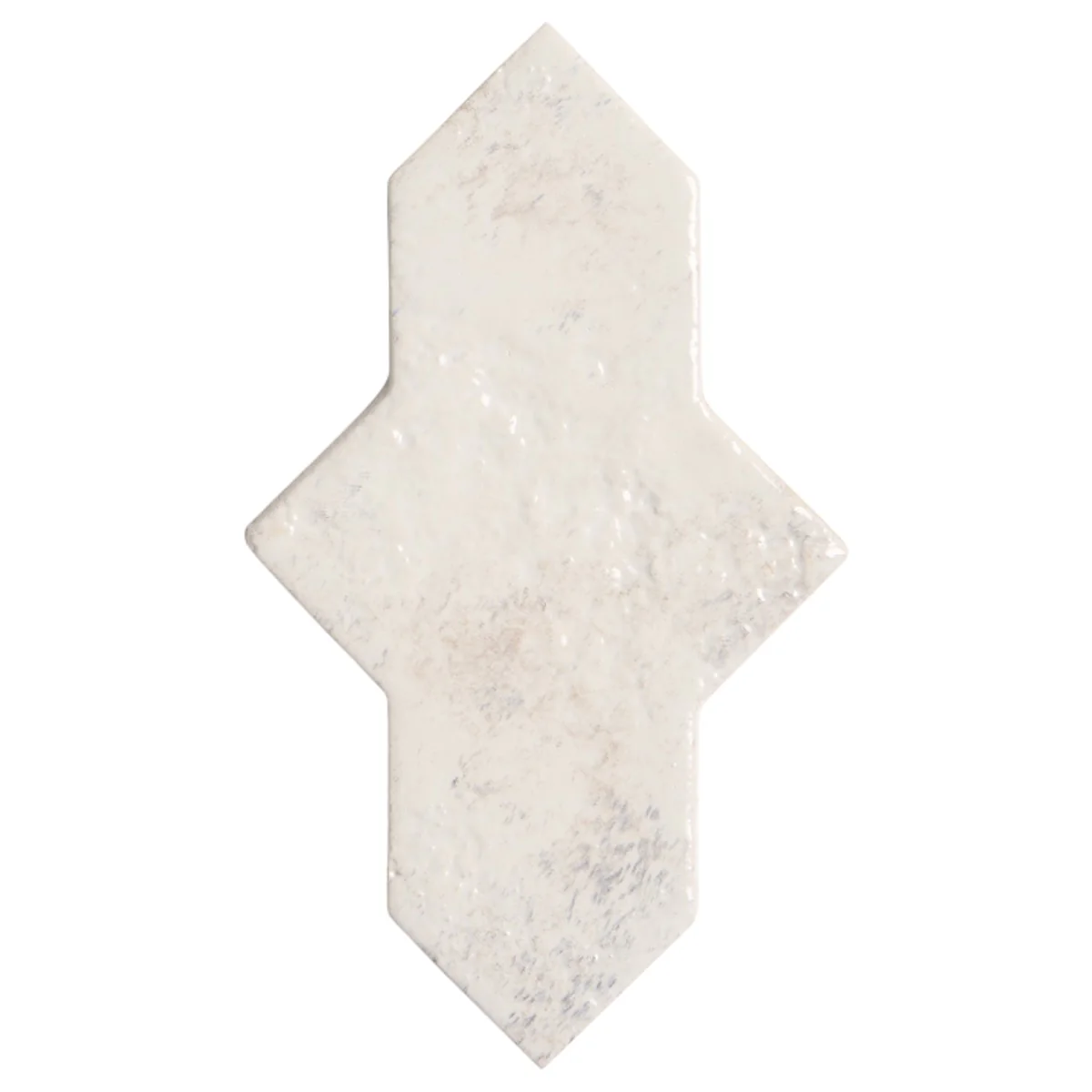 Greta Cruz Seashell White 5x8 Glossy Textured Porcelain Tile - Image 4
