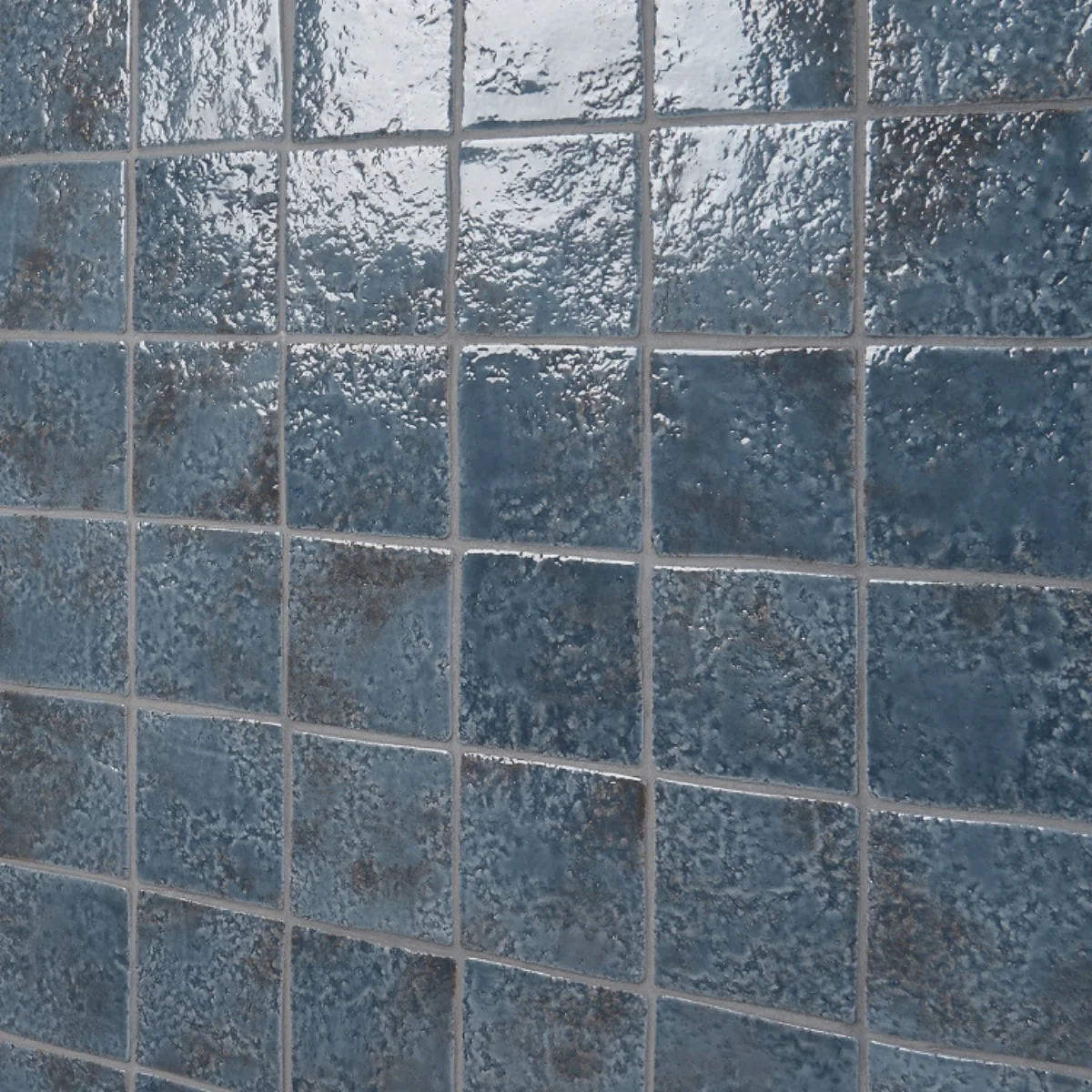 Greta Midnight Blue 5x5 Glossy Textured Porcelain Tile - Image 3