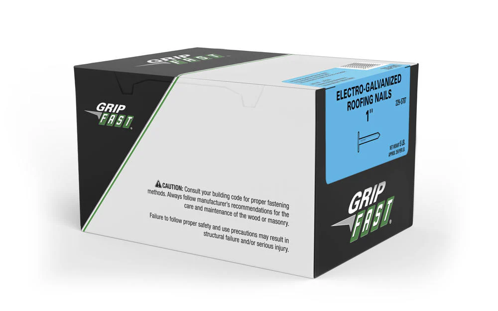 Grip Fast 1 in. Electro-Galvanized Roofing Nails, 5 lb Box - Image 3