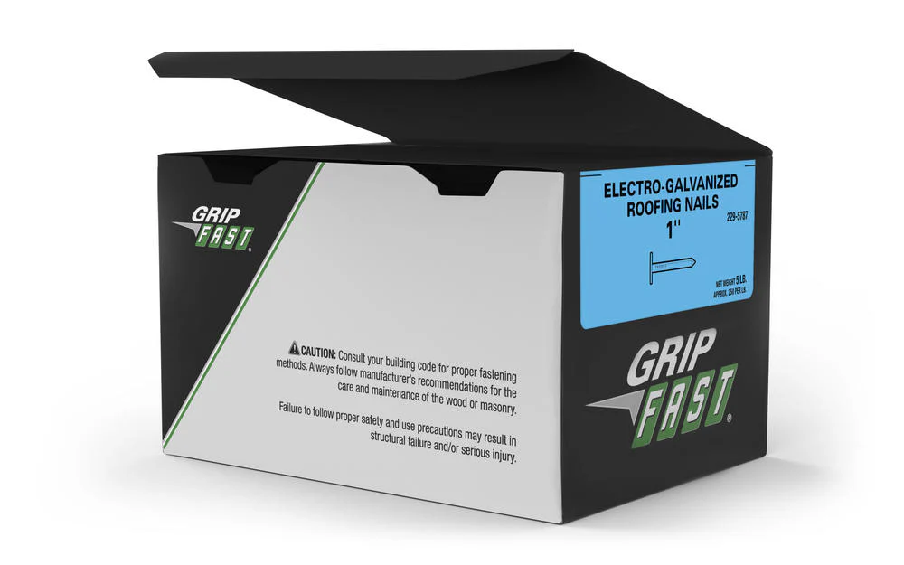 Grip Fast 1 in. Electro-Galvanized Roofing Nails, 5 lb Box - Image 4
