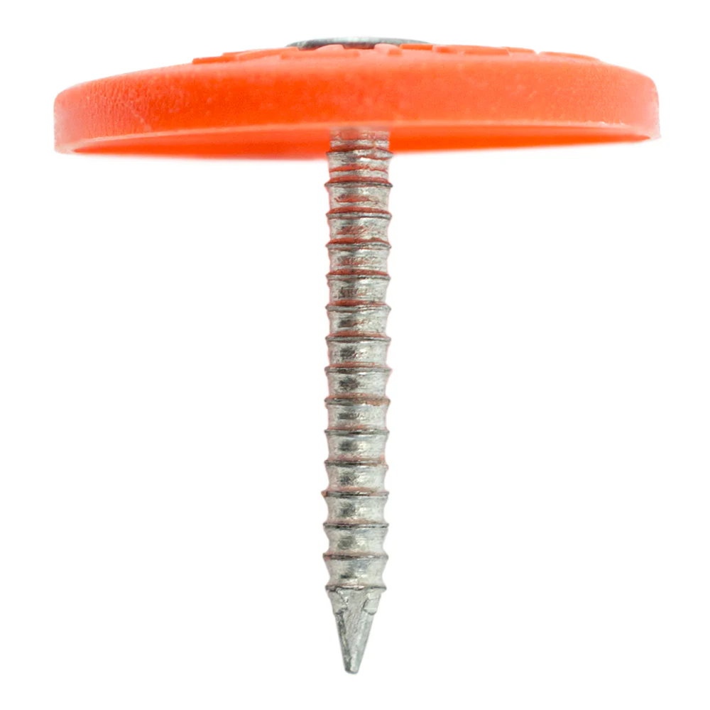 Grip-Rite 7/8 in Plastic Round Cap Nails, Ring Shank, Electrogalvanized, 2,000-Count Box (PRC-78) - Image 2