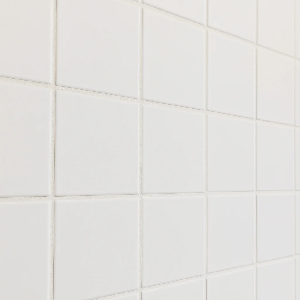 Festival White Square Matte Porcelain Mosaic Tile - 12x12