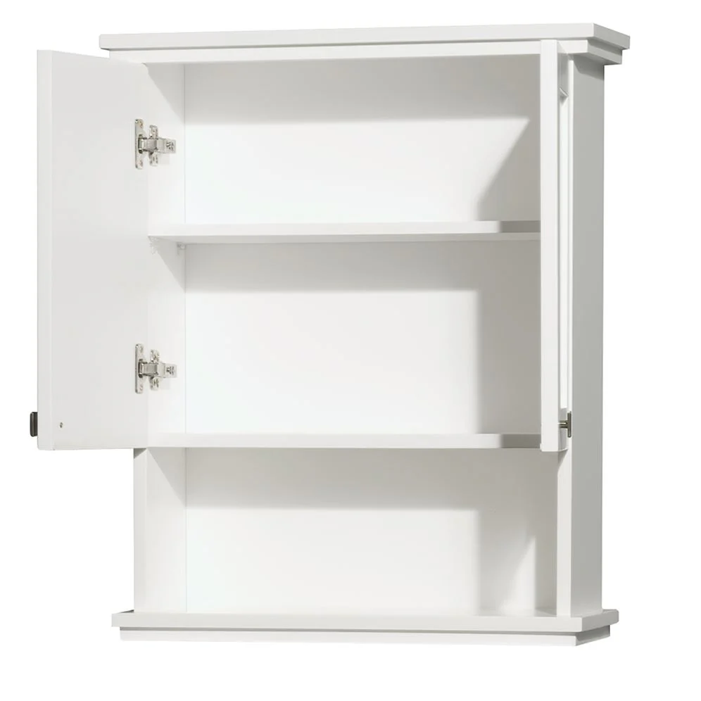 Wyndham Collection Acclaim 25"W x 9"D x 30"H White Bathroom Wall Cabinet - Image 2