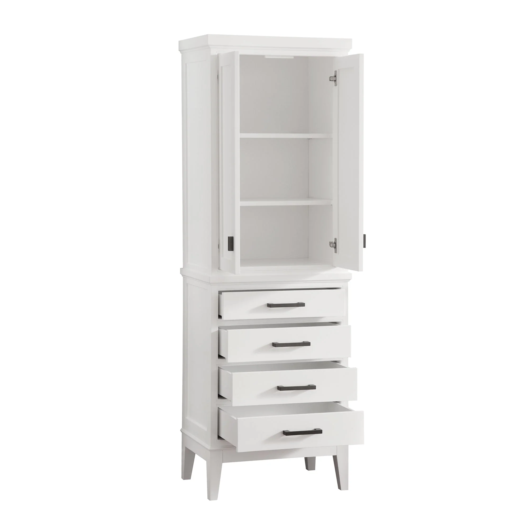 Avanity Madison 24 in. W x 16 in. D x 71.2 in. H White Bathroom Linen Cabinet - Image 3