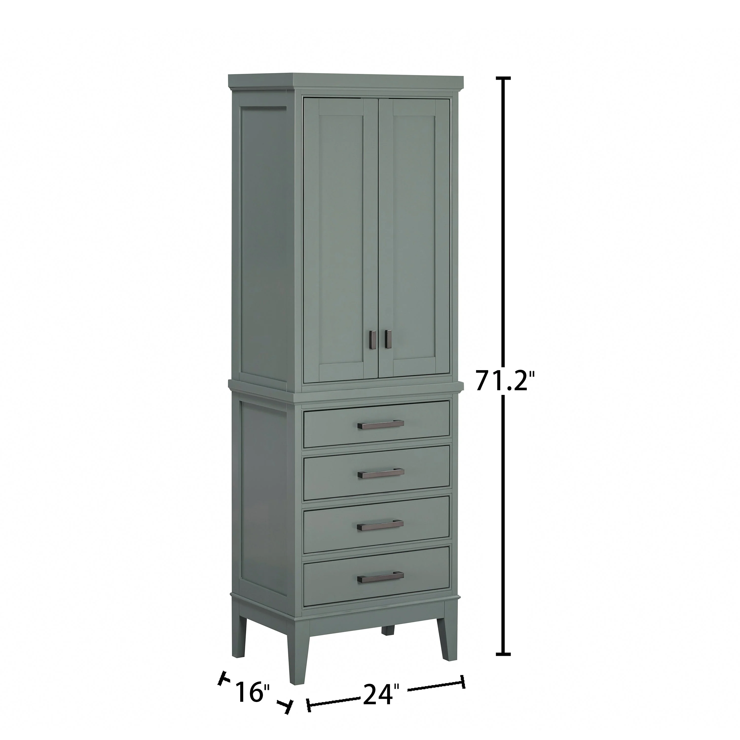 Avanity Madison 24 in. W x 16 in. D x 71.2 in. H White Bathroom Linen Cabinet - Image 5