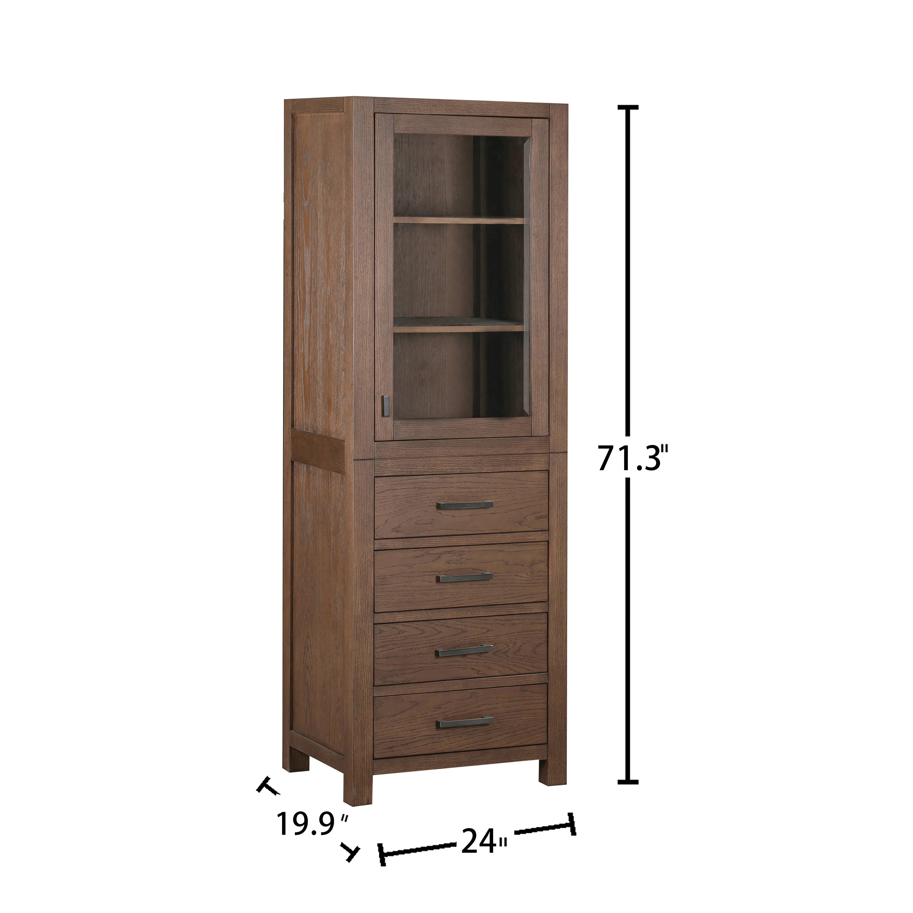 Avanity Modero 24 in. W x 20 in. D x 71 in. H Linen Cabinet in Chilled Gray - Image 7