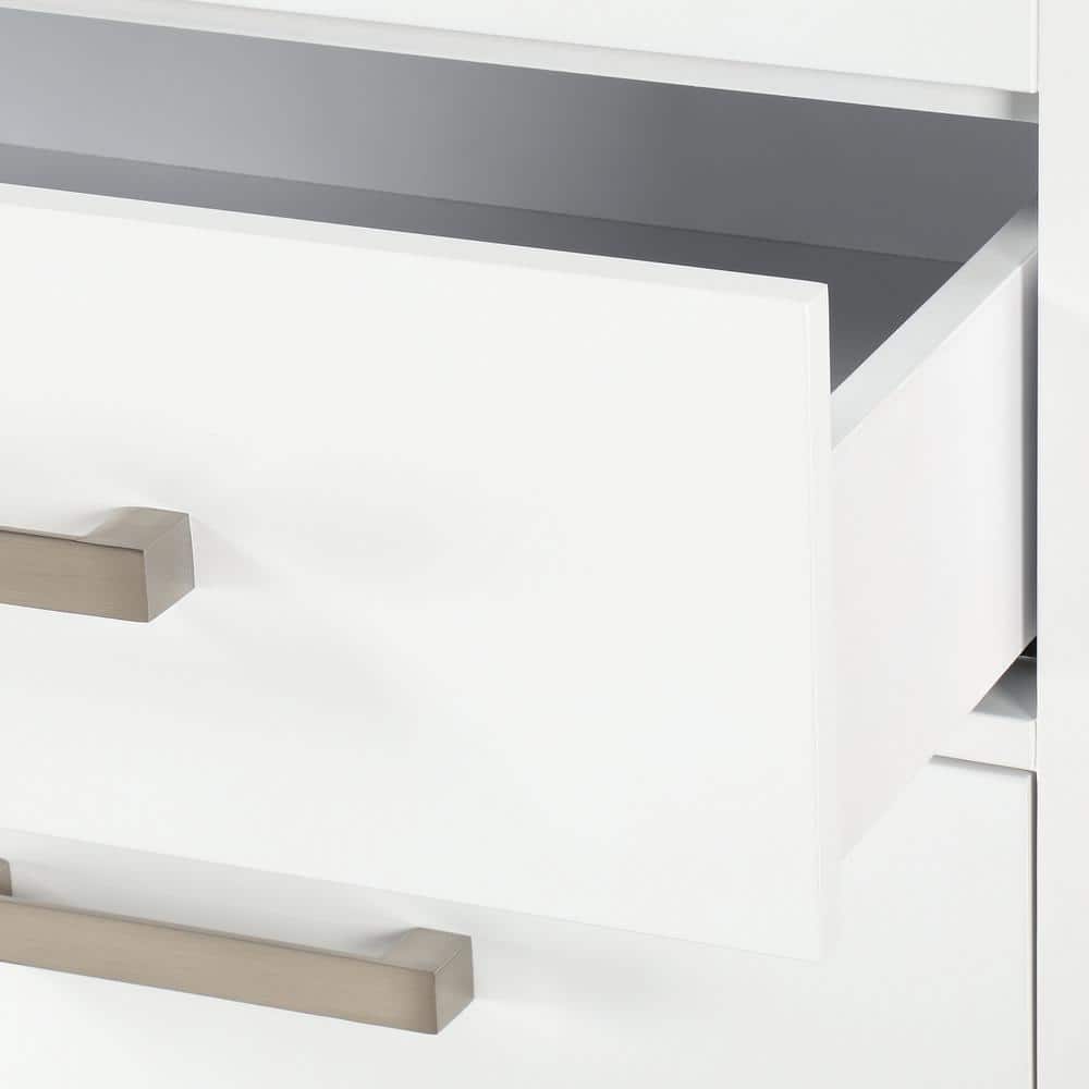 Wyndham Collection Sheffield Bathroom Linen Storage Tower Cabinet, White, 24x71.25x20 - Image 8