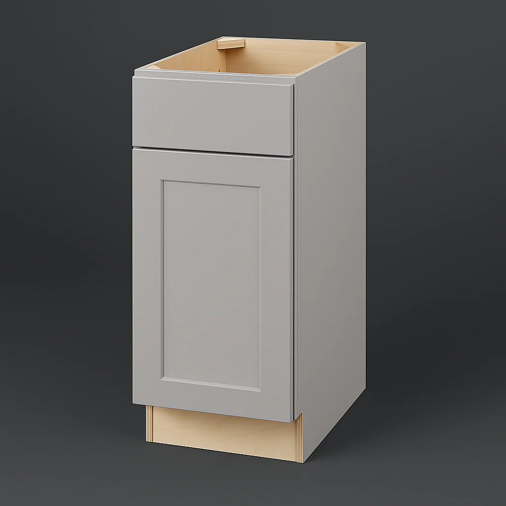 Hampton Bay Avondale 12 in. W x 24 in. D x 34.5 in. H Ready to Assemble Plywood Shaker Base Kitchen Cabinet in Dove Gray