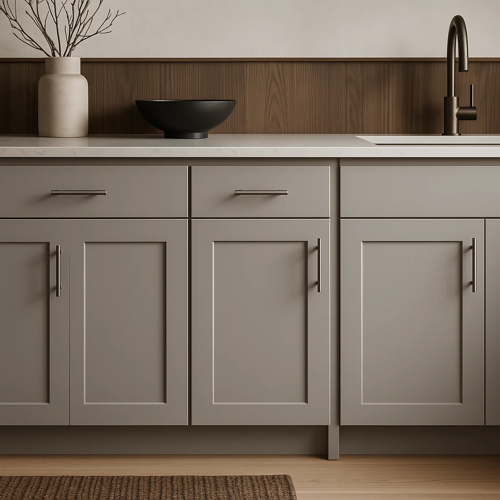 Hampton Bay Avondale 12 in. W x 24 in. D x 34.5 in. H Ready to Assemble Plywood Shaker Base Kitchen Cabinet in Dove Gray - Image 2