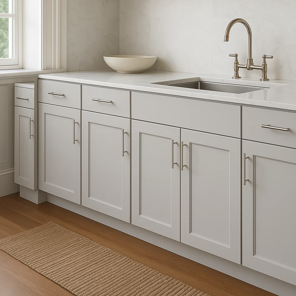 Hampton Bay Avondale 12 in. W x 24 in. D x 34.5 in. H Ready to Assemble Plywood Shaker Base Kitchen Cabinet in Dove Gray - Image 3