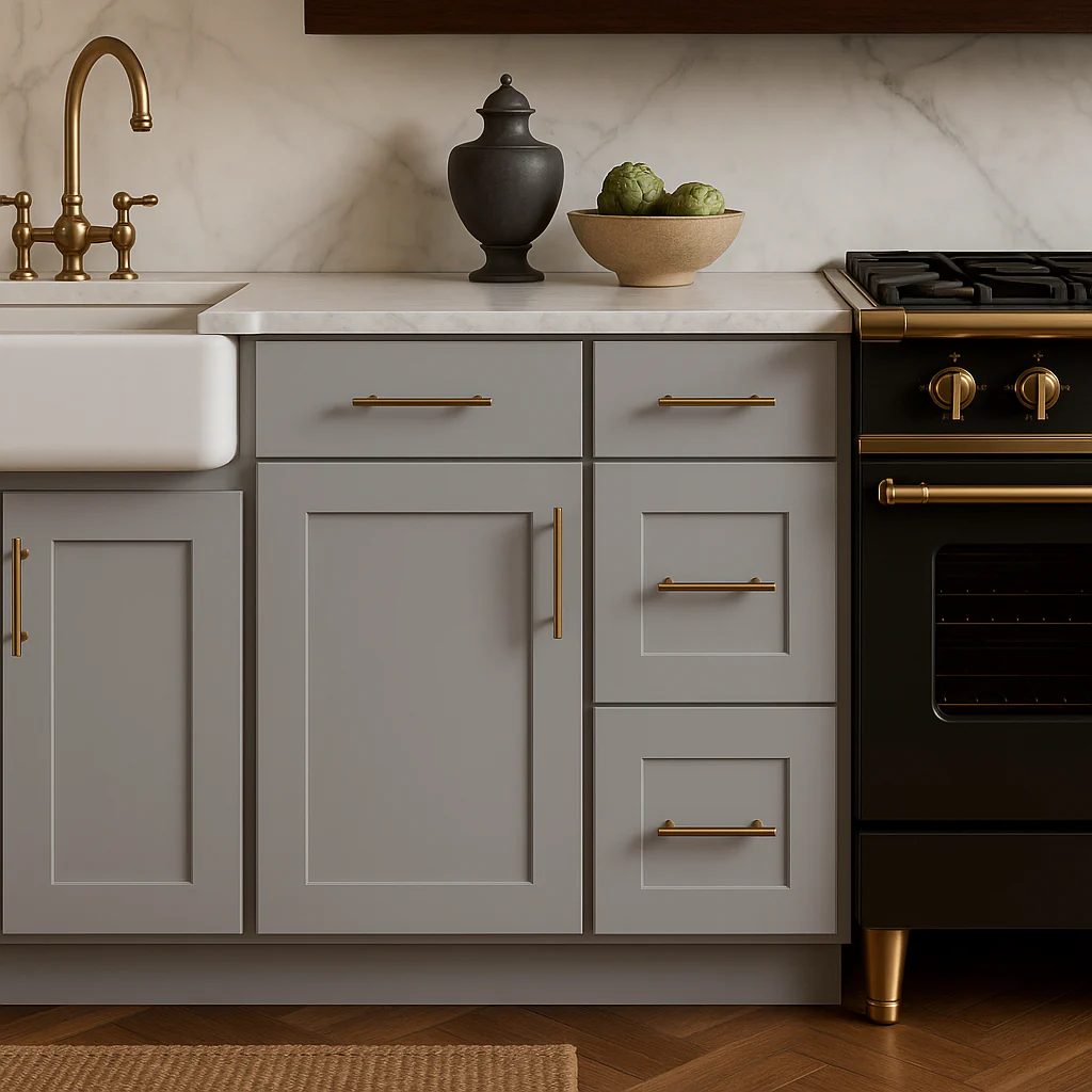 Hampton Bay Avondale 12 in. W x 24 in. D x 34.5 in. H Ready to Assemble Plywood Shaker Base Kitchen Cabinet in Dove Gray - Image 4