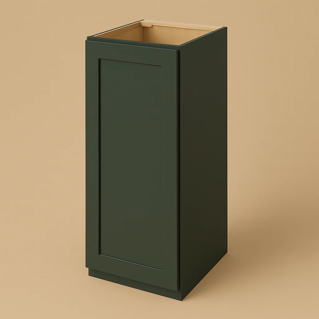 Hampton Bay Avondale 15 in. W x 12 in. D x 36 in. H Ready to Assemble Plywood Shaker Wall Kitchen Cabinet in Fern Green